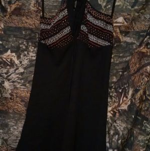 Beaded chest sheer stomach top